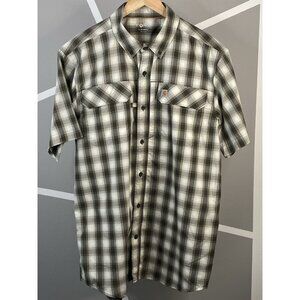 Carhartt Force Relaxed Fit Lightweight Short Sleeve Shirt Men’s L Reg Moss Plaid